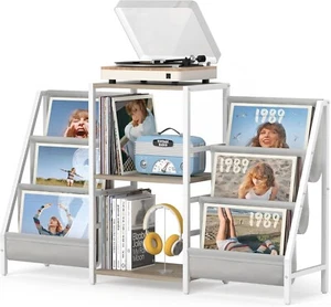 Record Player Stand with Vinyl Storage Record Player Table with Vinyl Record St - Picture 1 of 7