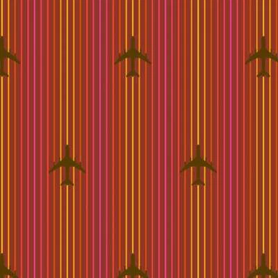 Andover面料-邮戳-航空邮件-琥珀色,织物BTY — 第 1/4 张图片