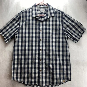 Carhartt Herren Gr. L blau Knopfleiste S/S Relaxed kariert Baumwolle Hemd - Bild 1 von 7