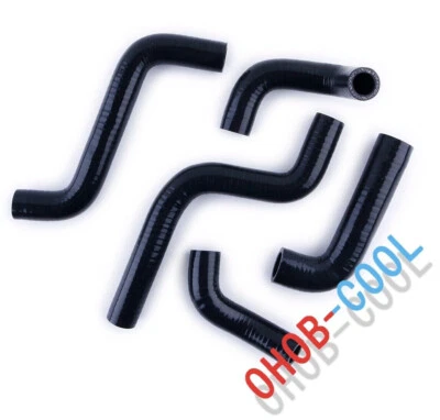 Manguera de radiador de silicona negra para 1988-1997 96 Kawasaki Ninja 600R ZX600C GPX600R Foto 1 de 4