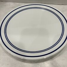 Corning Corelle Vitrelle Classic Café Blue Rim Dinner Plates 2
