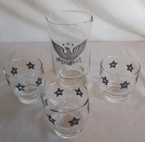 Bar Ware Eagle & Stars Martini Cocktail Pitcher & glass set - Picture 1 of 3