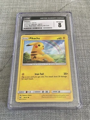 Pikachu WATER WEB HOLO!! Shining Legends #28 NEAR MINT/MINT!! 2017 Pokémon TCG - Image 1 of 2