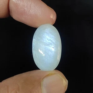 25.60 Cts Natural OVAL Rainbow Moonstone Healing Cabochon Gemstone 27X18X6 MM - Picture 1 of 6