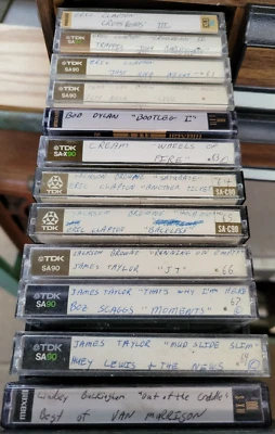 COLLECTION of x72 from 70s to 80s Personal Original Cassette Recordings fiddle - Image 1 of 4