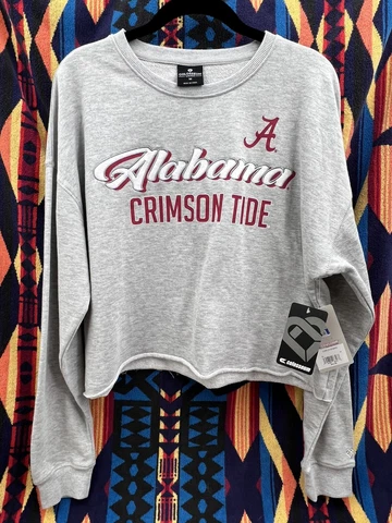 NWT University of Alabama Crimson Tide Coloseum Crop Sweatshirt Womens Medium Cover