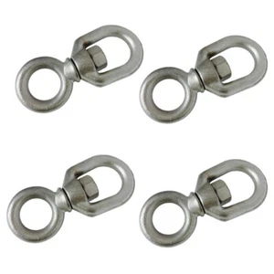 5/16" Marine Chain Swivel FED SPEC Drop Forged 1200 Lb WLL Stainless Steel 4Pcs - Picture 1 of 8