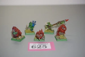 Warhammer Fantasy Citadel Night Goblin Squig Herders x 2 & Squigs x 3 Metall - Bild 1 von 4