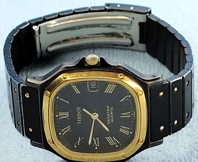 A14 mens Vintage Tissot Seastar Royal Oak Quartz Parts Repair Old watch lot - Image 1 of 4