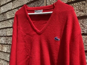 SUÉTER DE COLECCIÓN IZOD LACOSTE ROJO CUELLO DE VNECK XL - Imagen 1 de 5