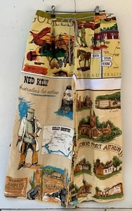 Unisex Para Hombres Talla L Reciclado Hecho a Mano Relajado Pierna Ancha Toalla de Té Pantalones Históricos - Imagen 1 de 6