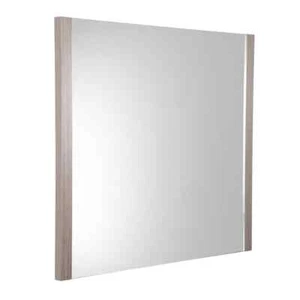 Torino 32.00 in. W x 32.00 in. H Framed Square Bathroom Vanity Mirror in Gray Oa - Picture 1 of 5