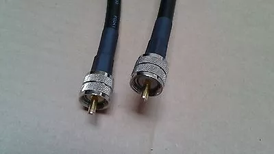 US MADE RG-213  HAM Radio Antenna Coax Cable PL259 UHFMale/Male 4ft - Image 1 of 2