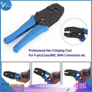 9" Professional Hex Crimping Tool for F-pin/Coax/BNC SMA Connectors RG Types - Picture 1 of 12