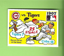 1971 Fleer R.G. LAUGHLIN WORLD SERIES 1907 Cubs v. Tigers #5 BLACK BACK EXMT