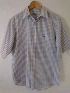 Pringle Of Scotland Short Sleeved button down checked Shirt Size Large - Picture 1 of 6
