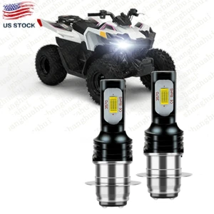 LED Headlight Bulbs For Polaris Outlaw 90 50 Sportsman 90 110 2007-2019 - Picture 1 of 12