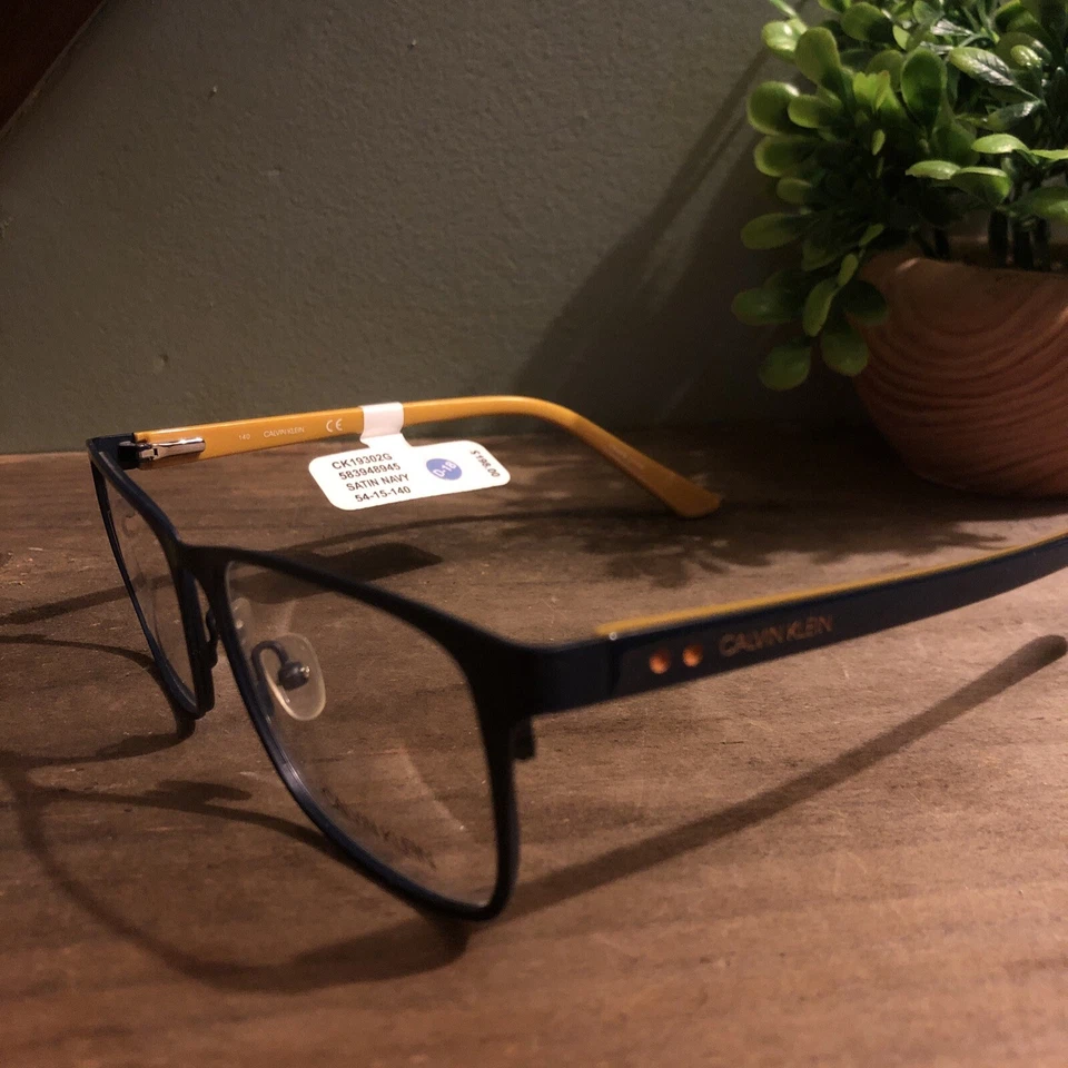 Calvin Klein CK 19302 Satin Navy Eyeglass Frames 54 15 140 EYEGLASSES
