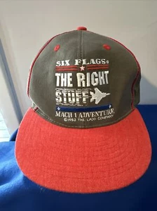 Six Flags THE RIGHT STUFF Mach 1 Adventure Ride TRUCKER HAT 1983 RARE Lado Comp - Picture 1 of 16