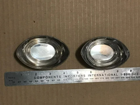GORHAM ??? STERLING SILVER SALT CELLARS a Pair Cover