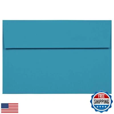 JAM PAPER A8 Colored Invitation Envelopes - 5 1/2 x 8 1/8 - Blue Recycled - 5 - Image 1 of 4