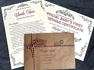 Personalised BABY'S FIRST CHRISTMAS Letter From Santa Father Christmas (CCL) - Picture 1 of 7