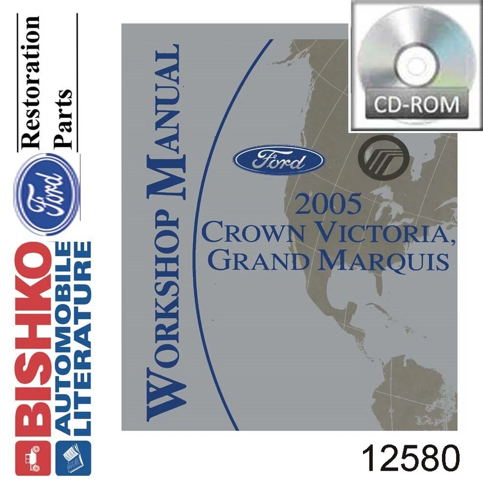 Ford Crown Vic 2005, coche urbano, Grand Marquis Shop manual de reparación CD fabricante original Foto 1 de 1