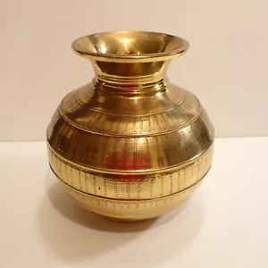 Antigua olla de latón oriental - jarrón - metalurgia - Imagen 1 de 16