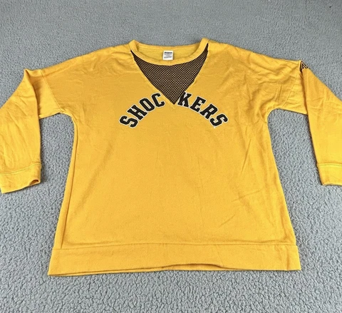Wichita State Shockers Sweatshirt Womens SP Victoria Secret Pink LS Lightweight Cover