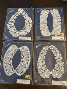 NIP Lot of 4 Vintage White Novtex Premier Lace Collars 100% Cotton - Picture 1 of 6