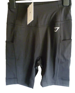 Gymshark Pocket Shorts Women's Shorts 2 Pockets S Body Fit Black Small BNWT New - Picture 1 of 24