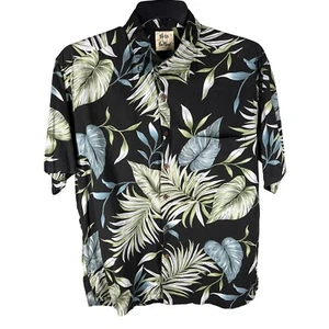 Pau Hana Hawaii Mens Sz L Aloha Hawaiian Floral Short Sleeve Shirt - Picture 1 of 7