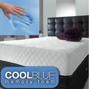 Open Coil Memory Foam Cool Blue Mattress Single Double King Size Rolled Mattress