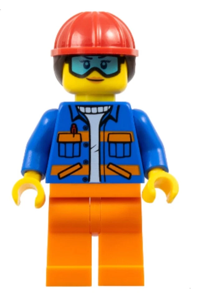 LEGO MINIFIGURE CITY CONSTRUCTION WORKER USED CONDITION CTY1600!! - Image 1 of 1