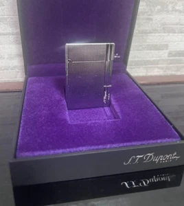 S.T. Encendedor Dupont Plateado Corte Diamante Gatsby Line 2s con Caja Encendido Confirmado - Imagen 1 de 9