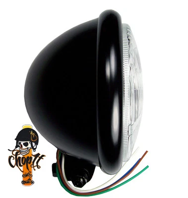 Motorradscheinwerfer schwarz Halterung unten für Harley Hauptscheinwerfer Custom - Bild 1 von 2