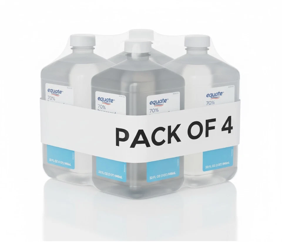 (PAQUETE DE 4) 70 % alcohol isopropílico antiséptico, 32 fl oz Foto 1 de 1