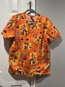 Disney Halloween Scrub Top Adult Medium - Picture 1 of 3