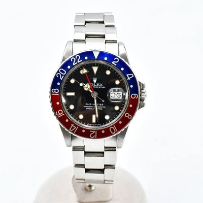 Rolex GMT-Master "Pepsi", 16750, 40mm, Steel, Black 'Spider' Dial, Blue & Red... - Image 1 of 4