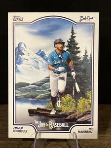 2025 Topps x Bob Ross The Joy of Baseball Julio Rodriguez #45 Mariners - Picture 1 of 2