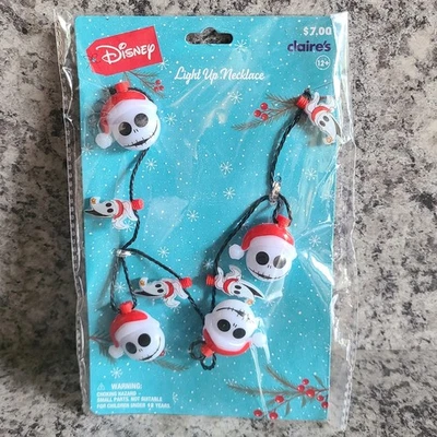 Disney Pesadilla antes de Navidad Santa Jack Skellington Collar Iluminado Nuevo en Paquete Foto 1 de 3