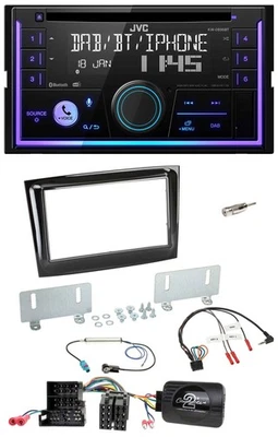JVC Lenkrad USB 2DIN DAB Bluetooth CD Autoradio für Fiat Doblo ab 15 Mini-ISO pi - Bild 1 von 4