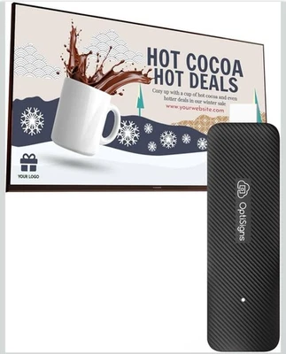 OptiSigns OptiStick Digital Signage Player - Android-basiertes 4K UHD HDMI schwarz  - Bild 1 von 4