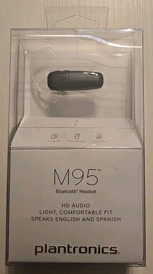 NEW! Plantronics M95 Bluetooth Wireless Universal Headset HD English & Spanish - Image 1 of 2