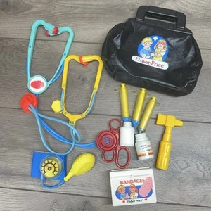 Vintage 1987 Fisher Price Doctor Kit Doctor's Bag Medical Set - Picture 1 of 10