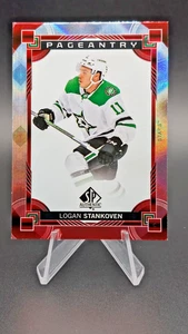 RED 24-25 Upper Deck SP Authentic LOGAN STANKOVEN Pageantry RED Hurricanes Stars - Picture 1 of 2