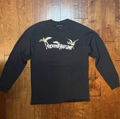 FuckingAwesome FA Black Long Sleeve T-Shirt Size XL Rare Guardian Skate Angels - Image 1 of 4