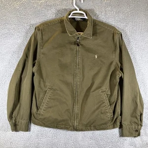 De Colección Polo Ralph Lauren Chaqueta de Bombardero Para Hombres XL Cuello Lazo Verde Oliva Farmcore - Imagen 1 de 24