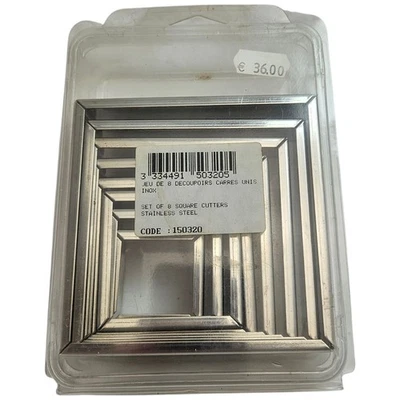 Juego de 8 cortadores cuadrados Matfer de acero inoxidable nuevos en estuche vintage  Foto 1 de 4