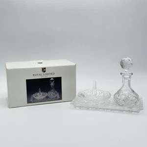 Vintage 1995 Royal Limited 3-teiliges 24% Bleikristall Waschtischset - Bild 1 von 12